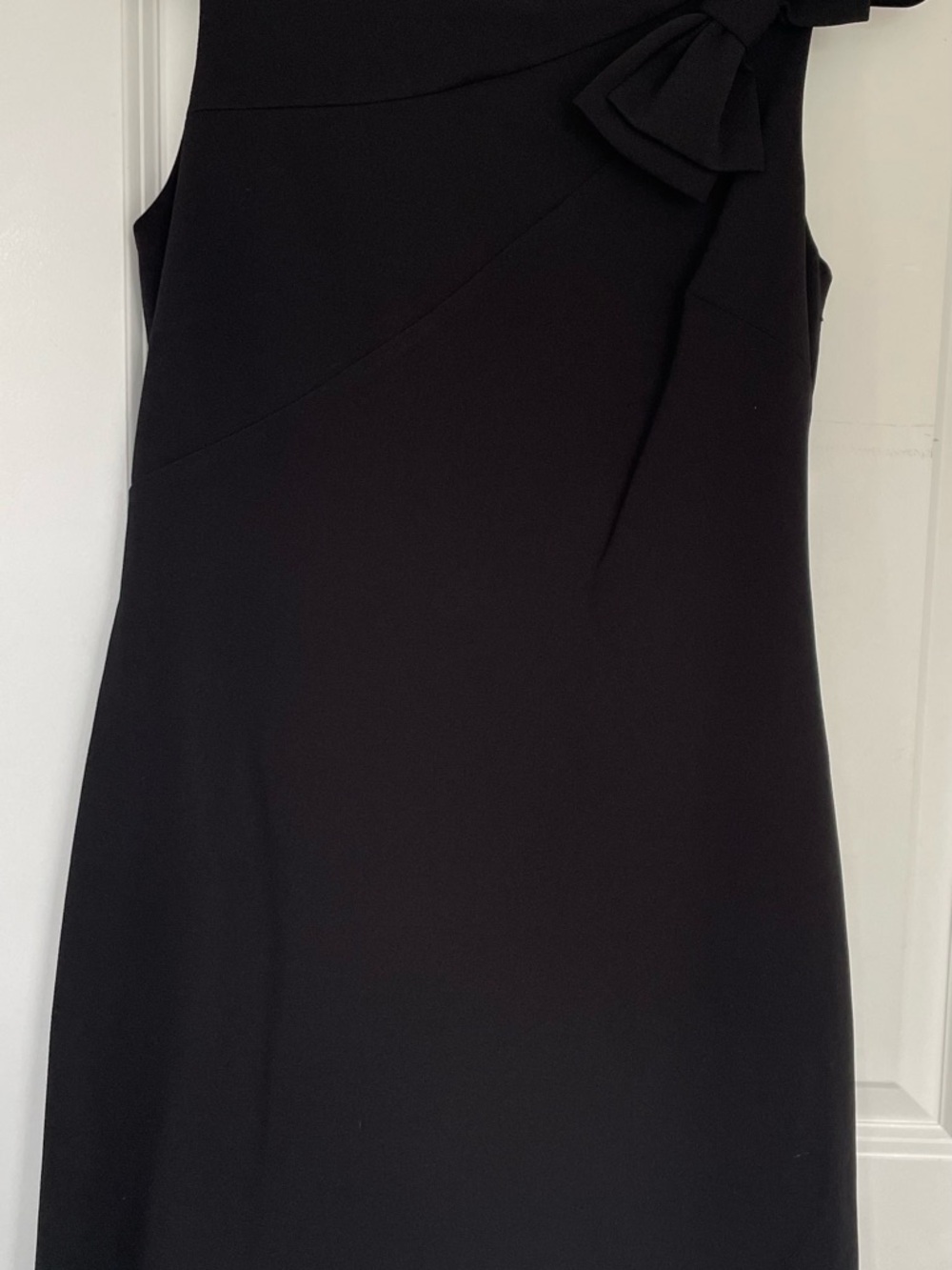 Betsey Johnson Black Sleeveless Midi Dress with Side Bow